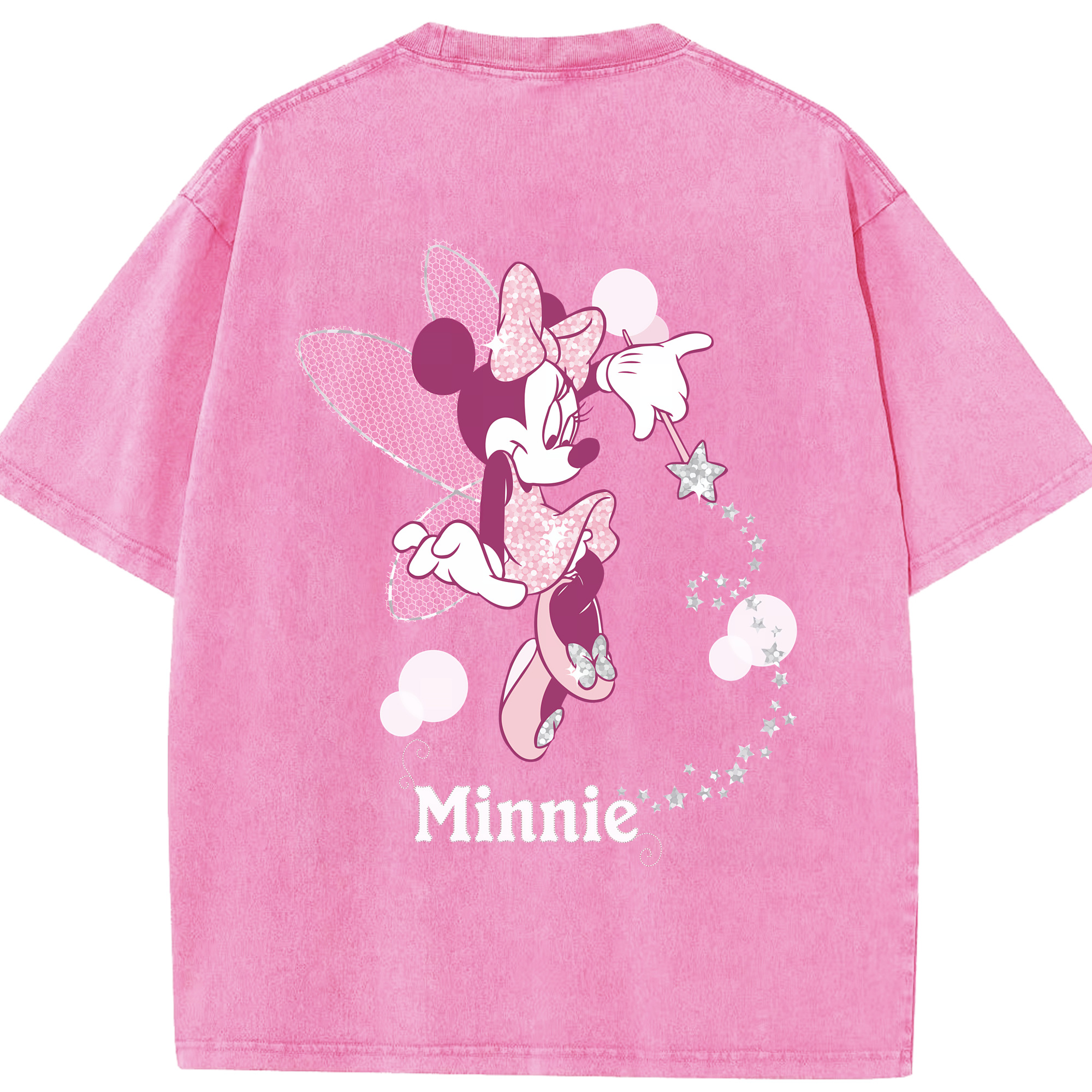 （画像用） ミッキーマウス Mickey Mouse 綿100% ヴィンテージ風 半袖Tシャツ（背面プリント）